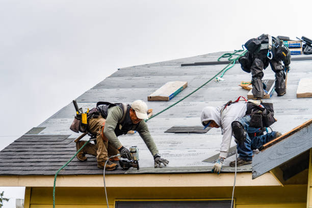 Professional Gutter Installation technician working in Labadie, MO
